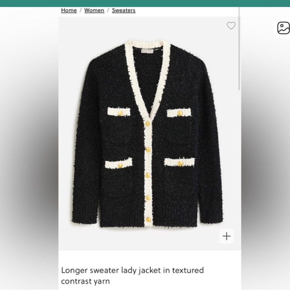 J Crew Long Lady Sweater Jacket Cardigan XS